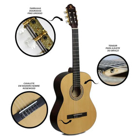 Violão Accord ACG-28 Tampo Spruce Nylon Acetinado